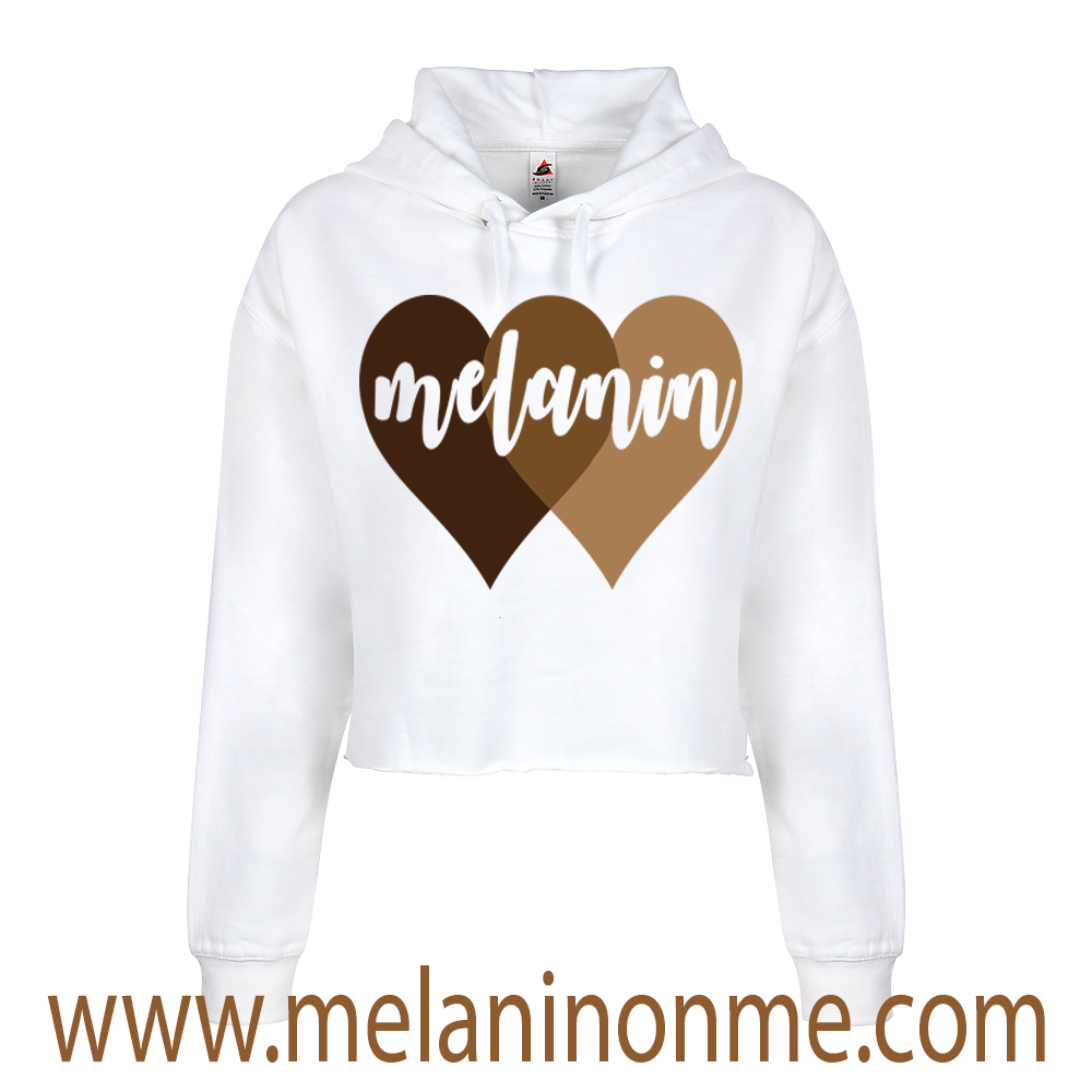 Melanin Heart Crop Hoodie
