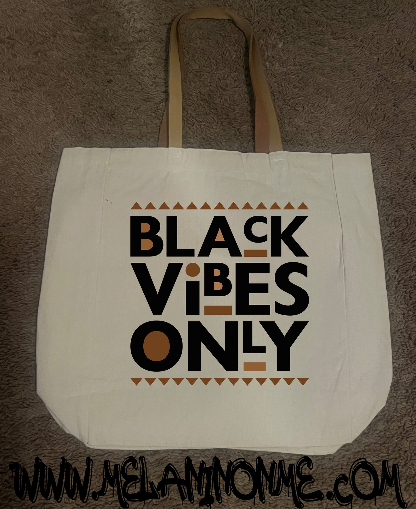 Black Vibes Only Canvas Tote Bag
