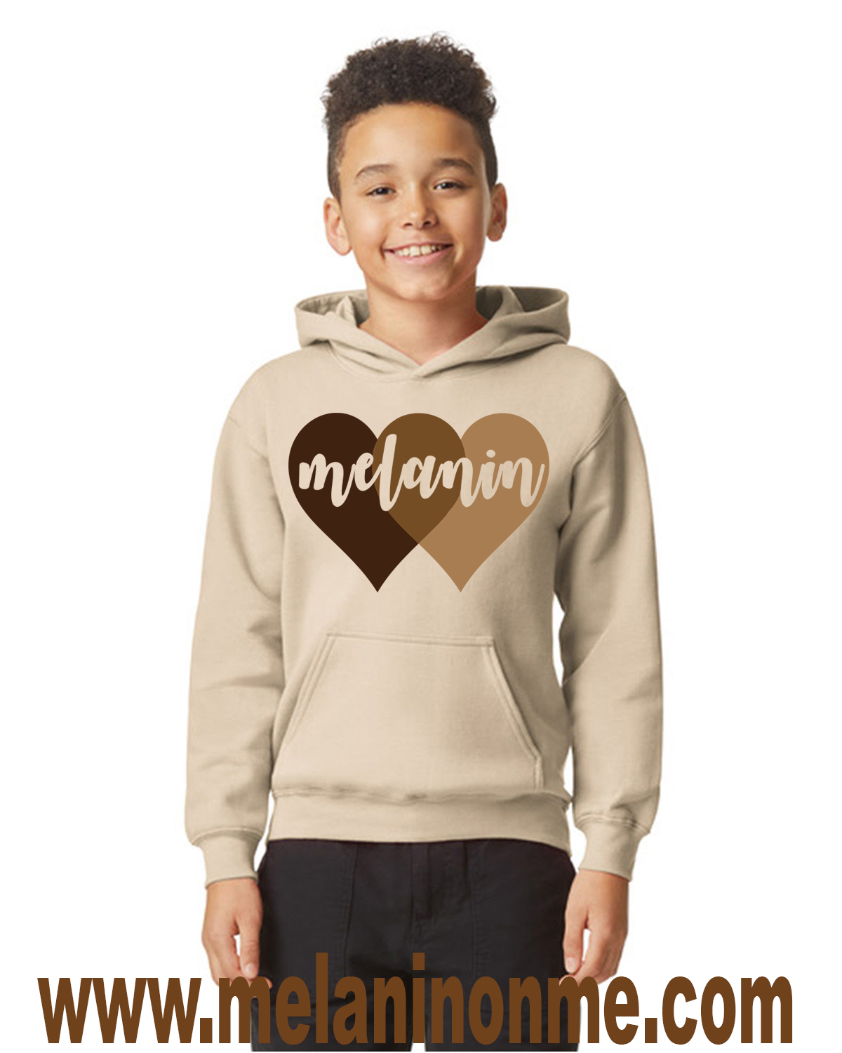Melanin Heart Kids Hoodie