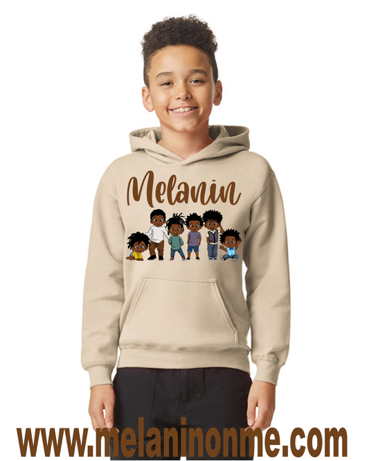 Melanin Boys Kids Hoodie