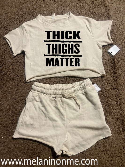Thick Thighs Crop Set