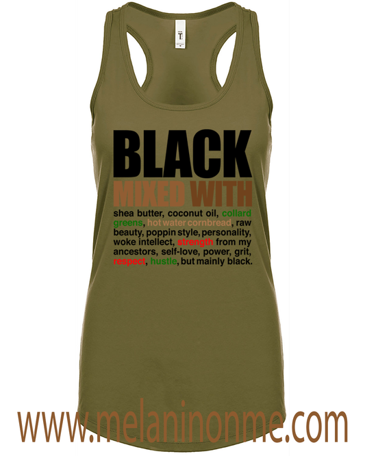 Black Mixed WIth Tank Top