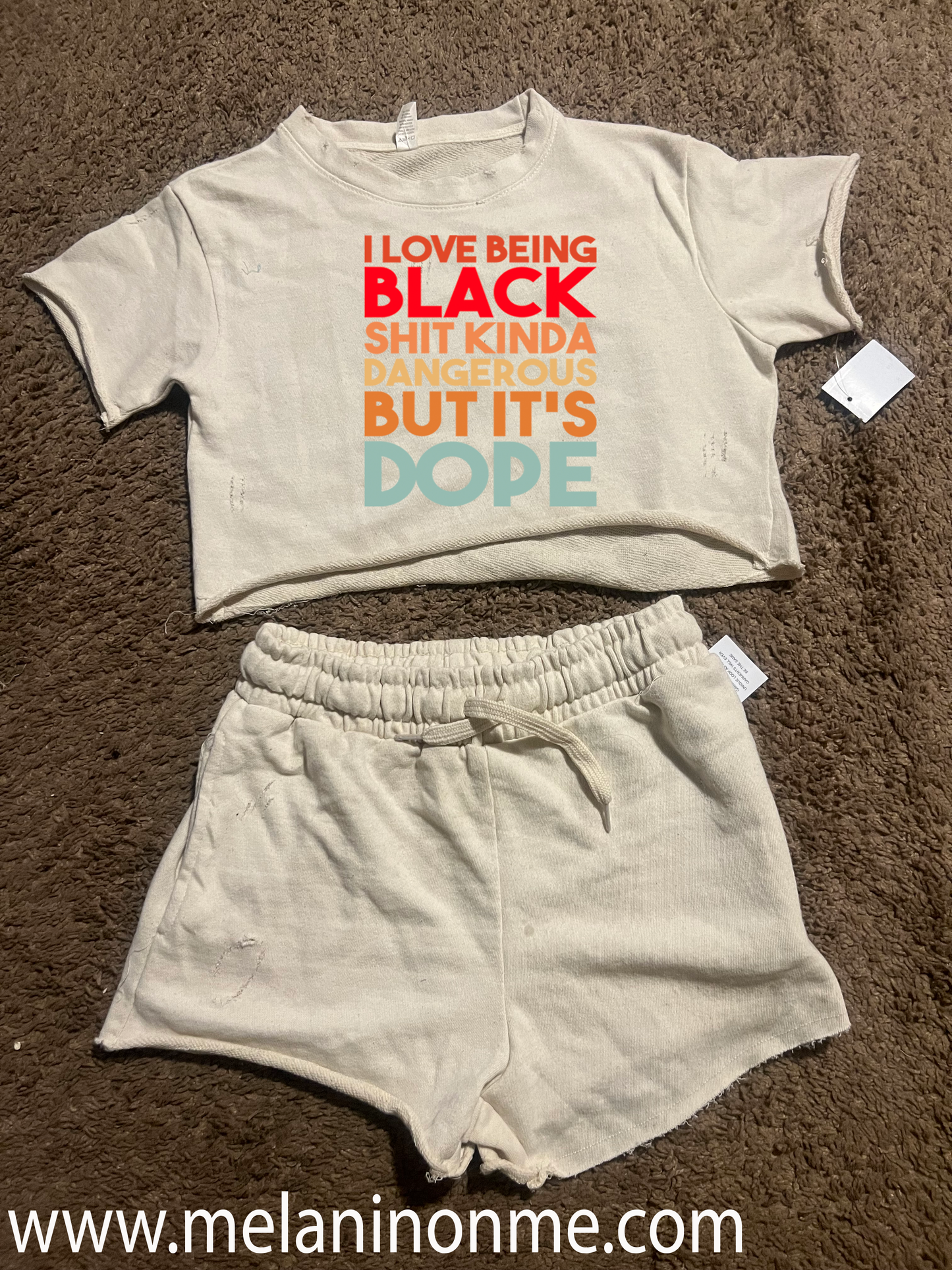 Dangerous But It's Dope Crop Set