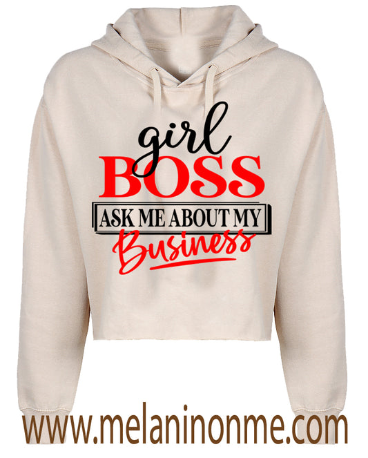 Girl Boss Crop Hoodie