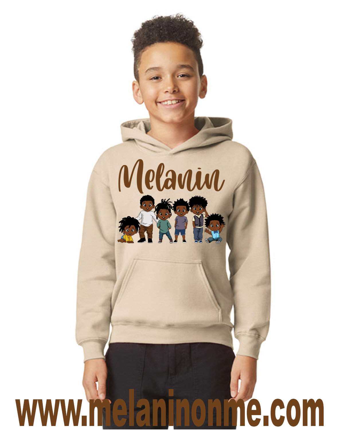 Melanin Boys Kids Hoodie